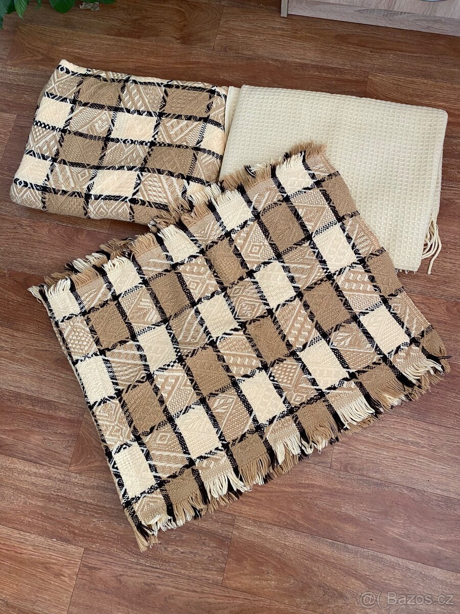 NOVE Velka kvalitni deka/prehoz gauc a 2x prehoz kresla