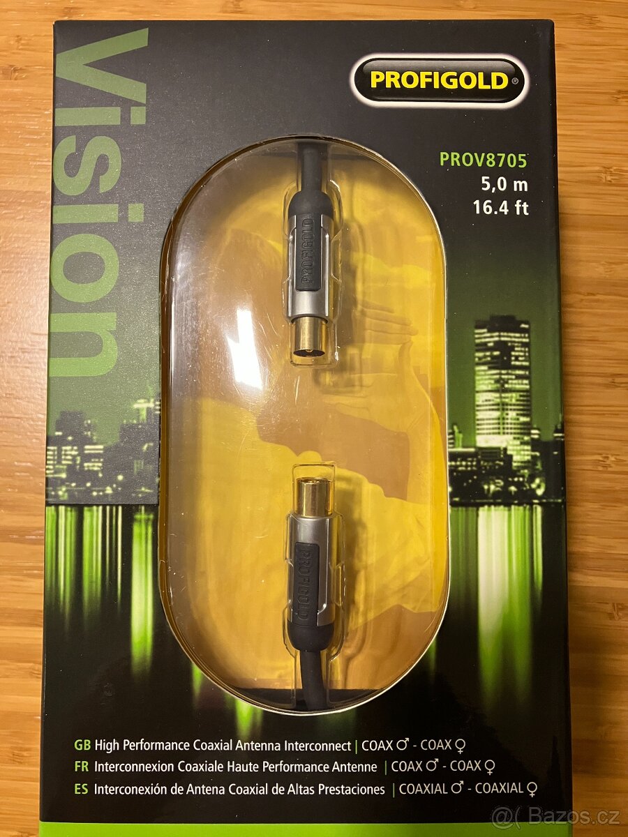 Anténní kabely TV, SAT, špičková kvalita, Profigold, Mascom
