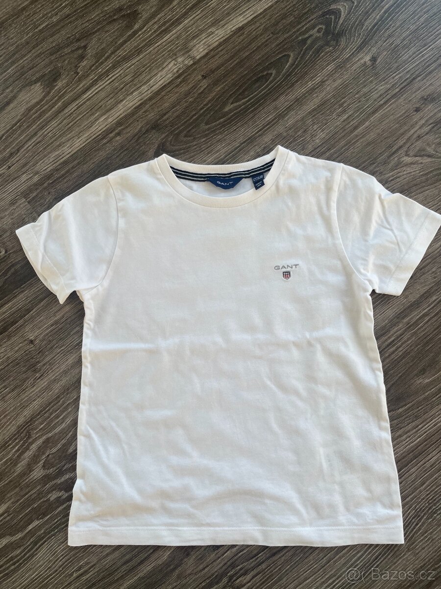 bílé unisex tričko Gant vel 110/116