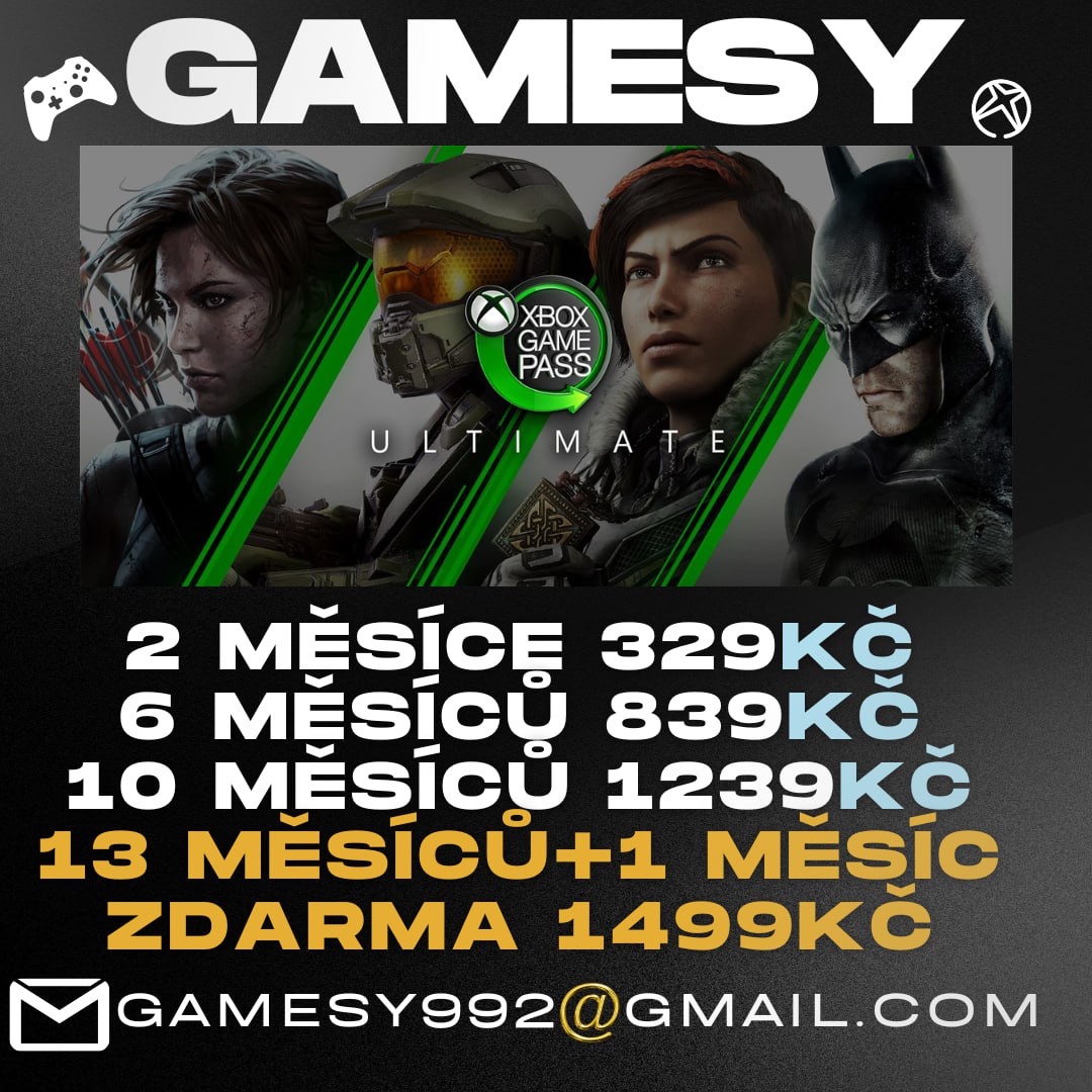 Xbox Game Pass Ultimate 2/6/10/14 měsíců - ZÁRUKA