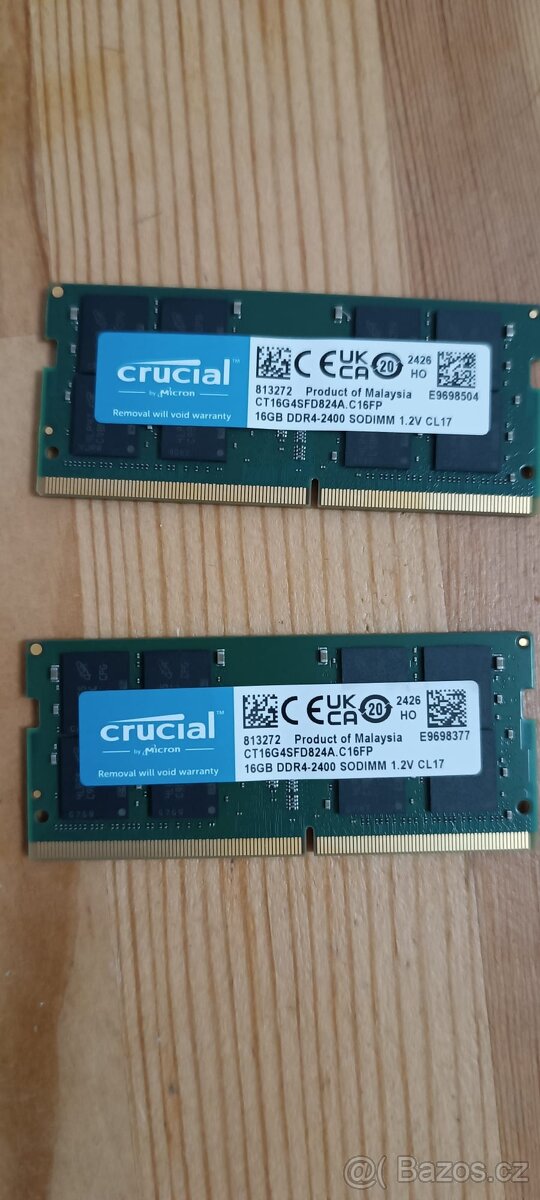 Crucial SO-DIMM 16GB DDR4 2400MHz CL17 Dual Ranked