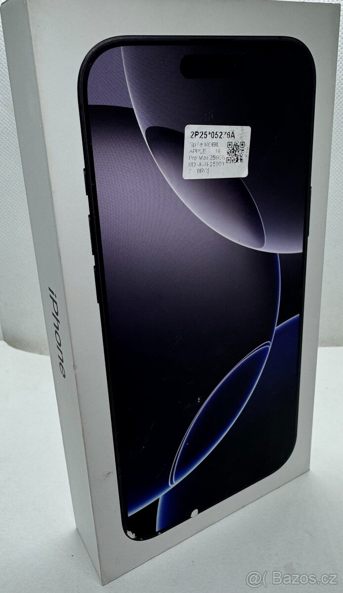 iPhone 16 PRO MAX 256GB Black Titanium, faktura, záruka