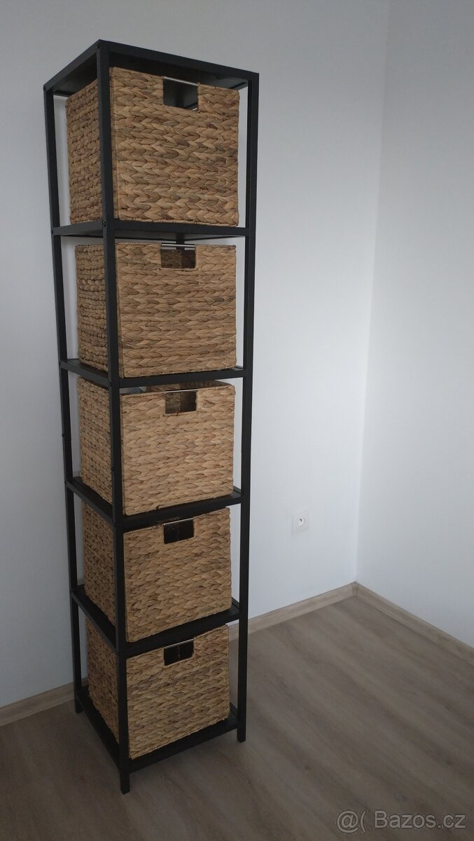 Slaměné koše do regálu