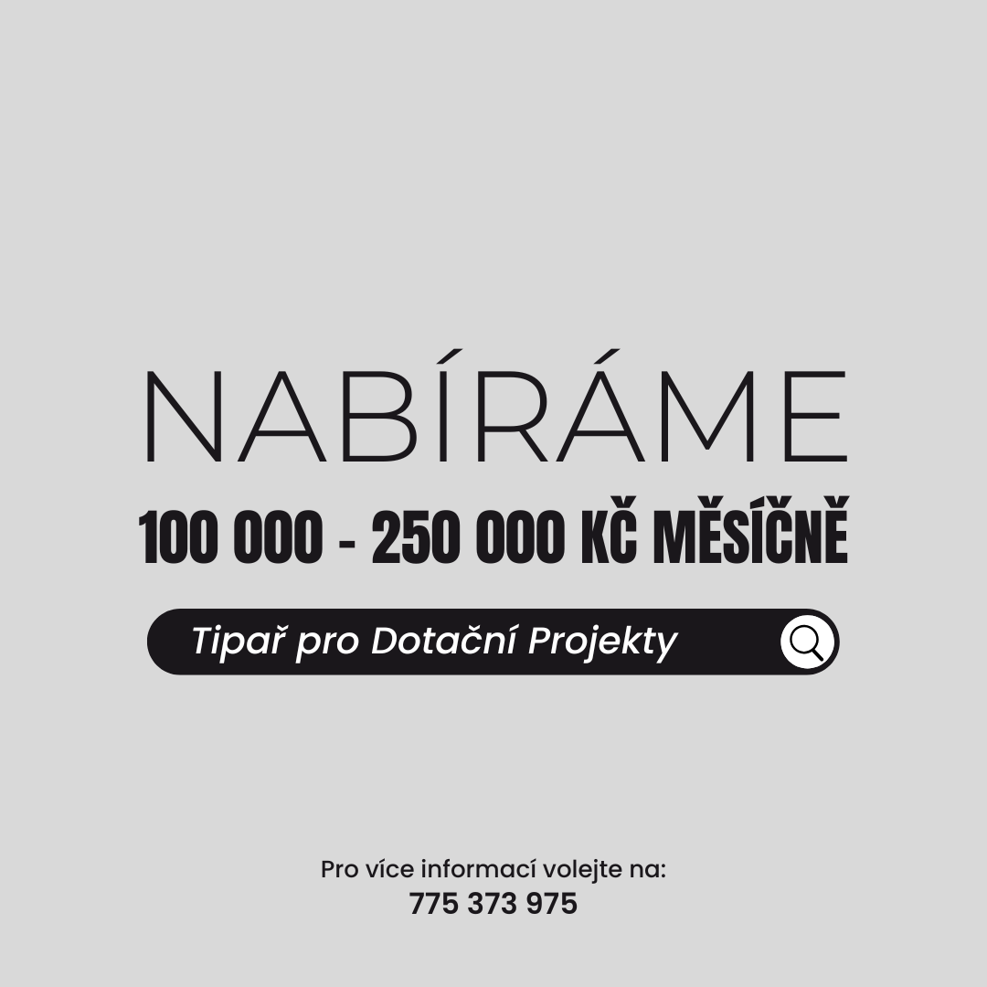 Tipař pro Dotační Projekty 100 000 - 250 000 Kč měsíčně