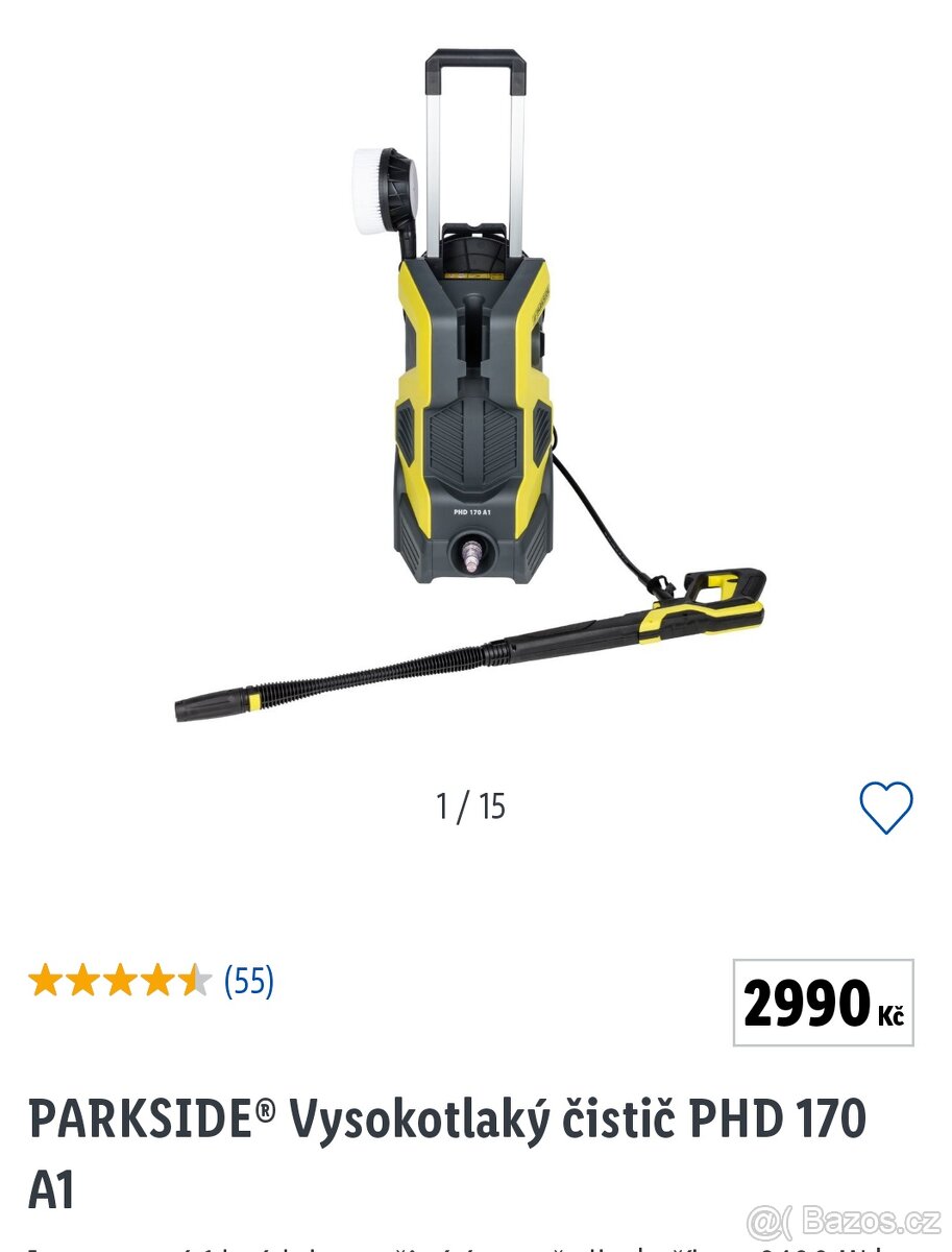 Vysokotlaký čistič PARKSIDE PHD 170 A1
