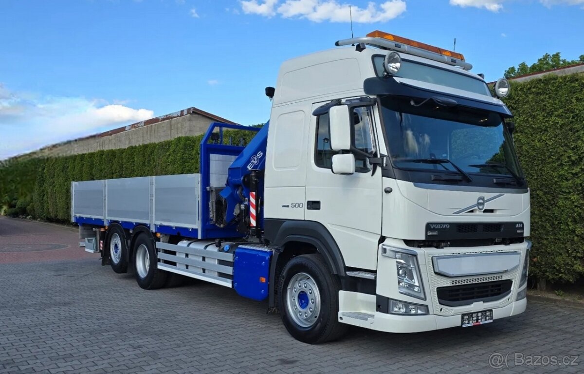 Volvo FM500 - 6x2 - Valník + HR-HMF 3220 – EURO 6