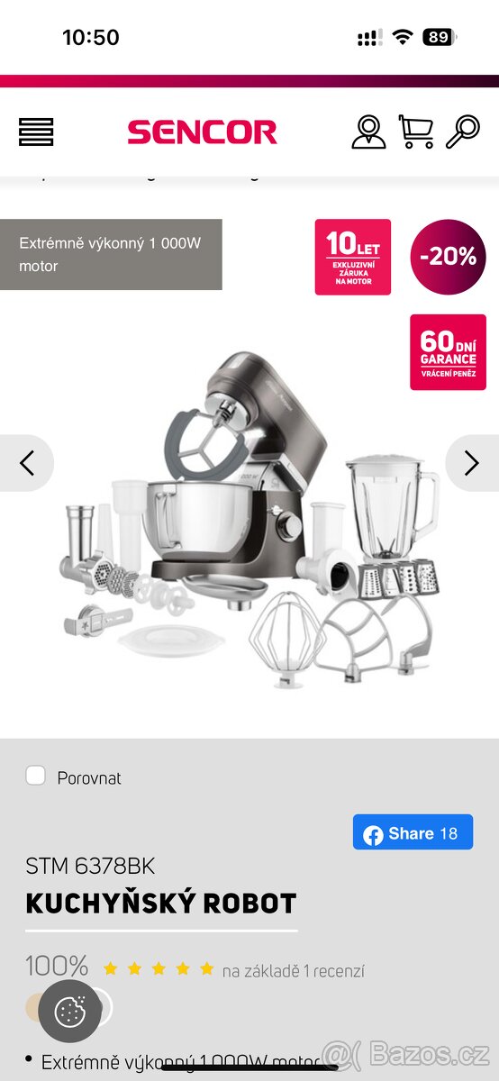 Kuchyňský robot Sencor Kitchen 6378BK