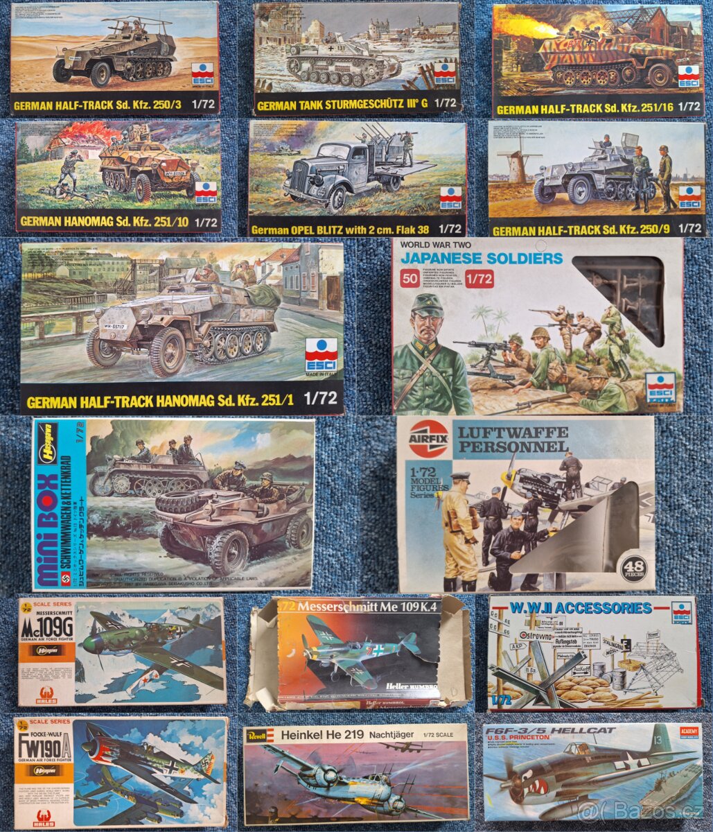 Unikátní nabídka – sbírka plastikových stavebnic vojenské te