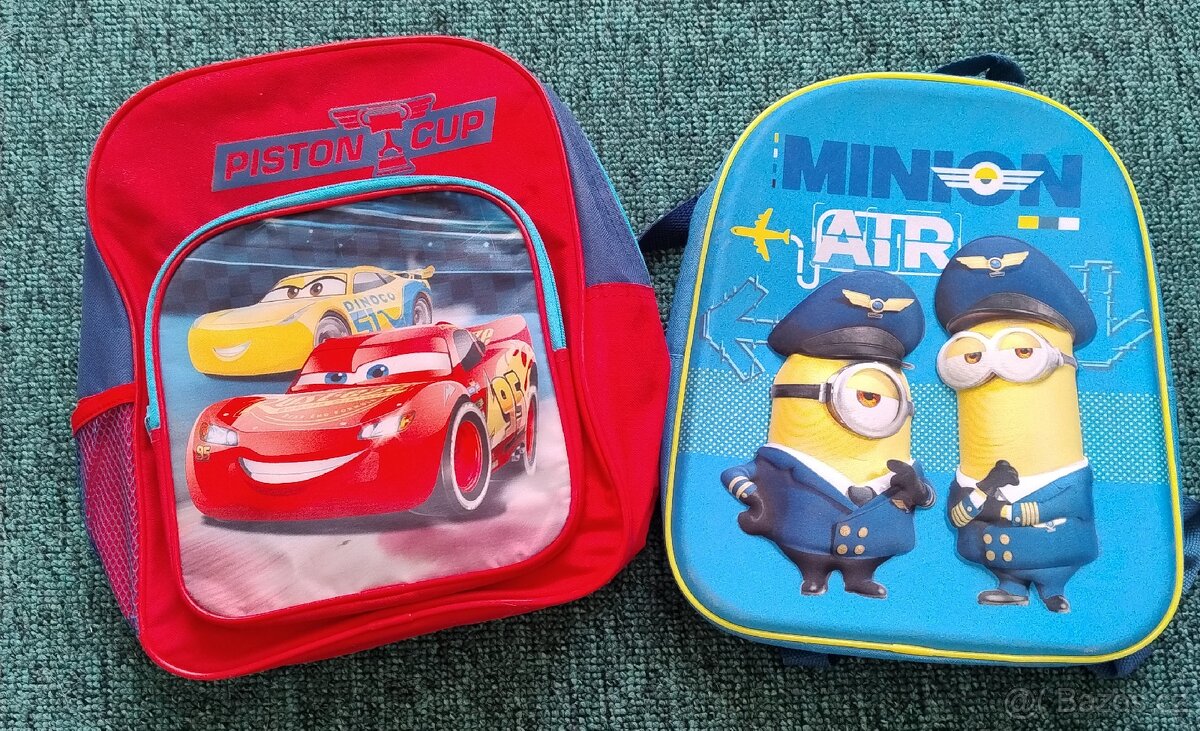 Dětské batůžky Cars a Mimoni