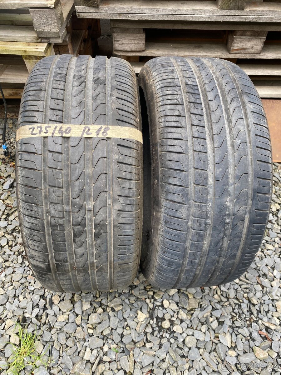 Prodam 2.ks letnich pneu 275/40R18 Pirelli runflat