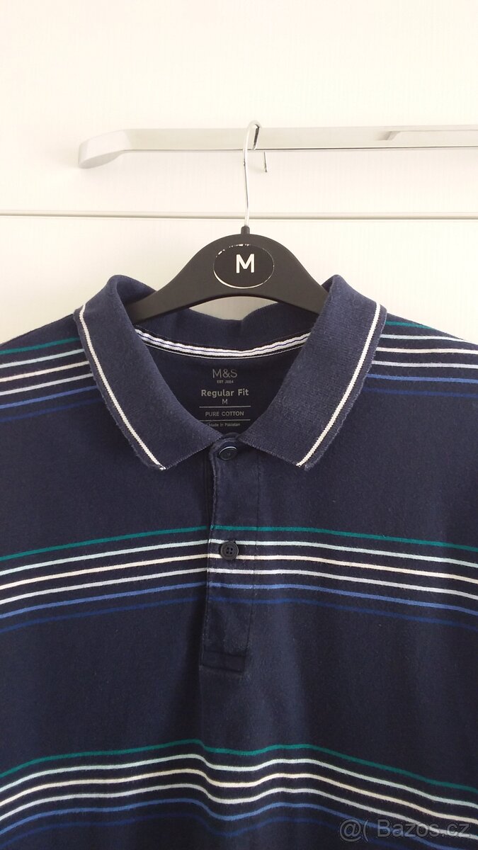 Pánské triko s límečkem vel. M/L Marks&Spencer