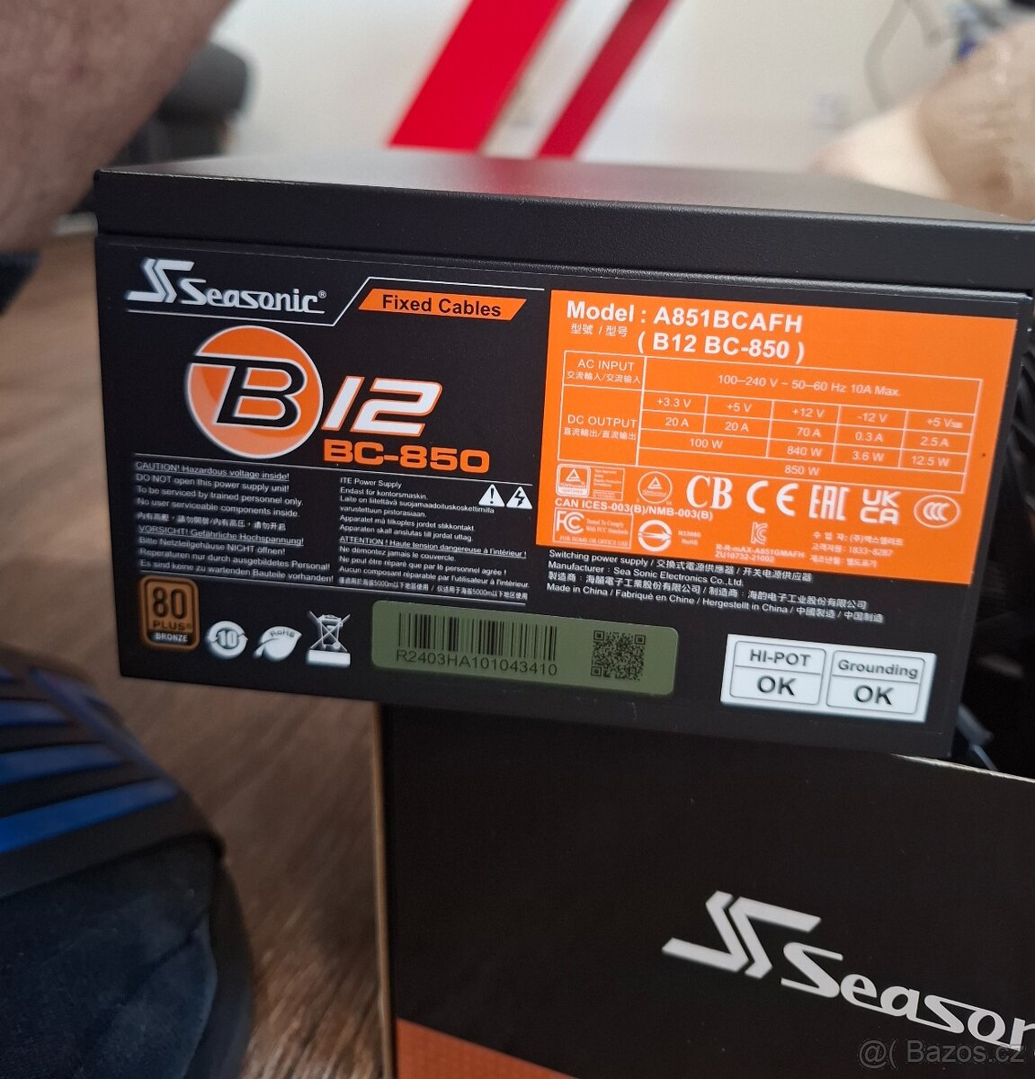 Zdroj- Seasonic 850w -v záruce