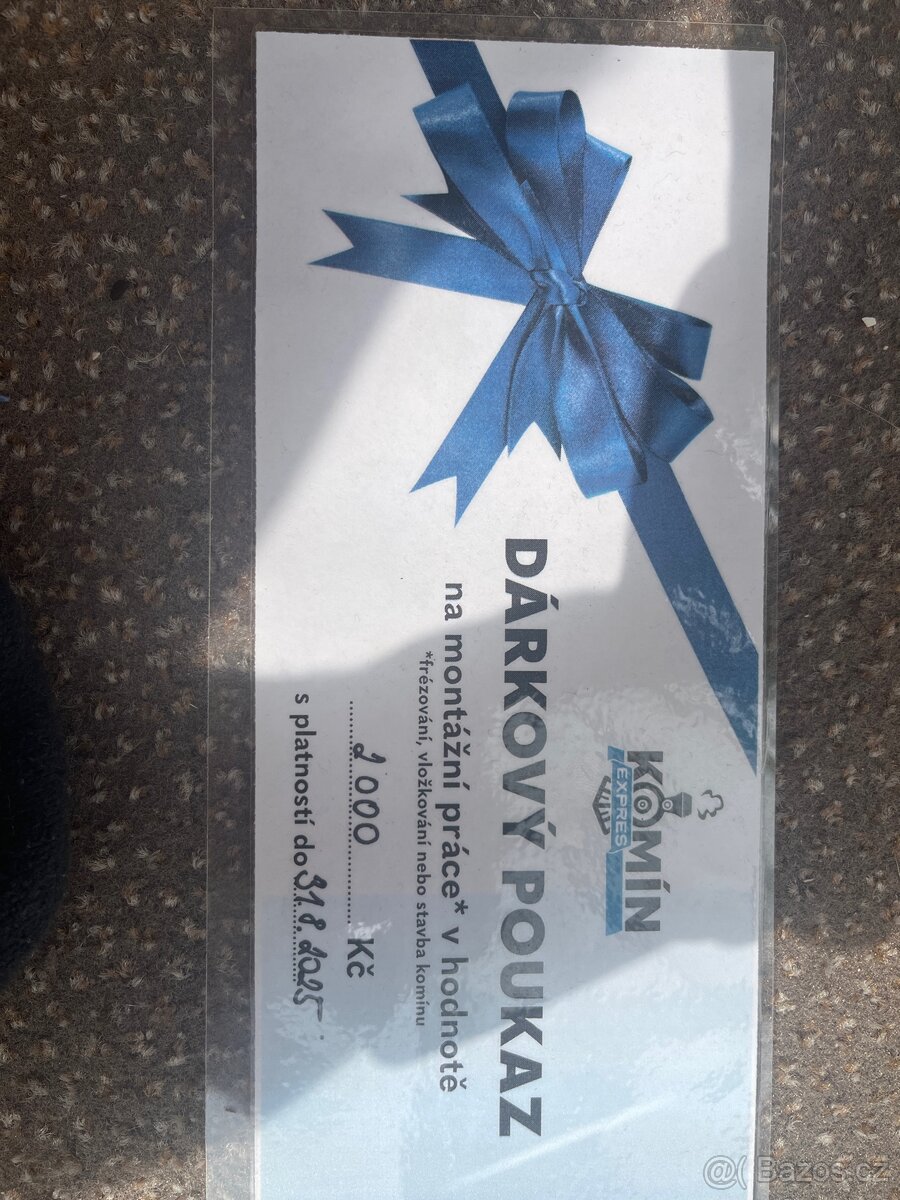 Dárkový poukaz komín express