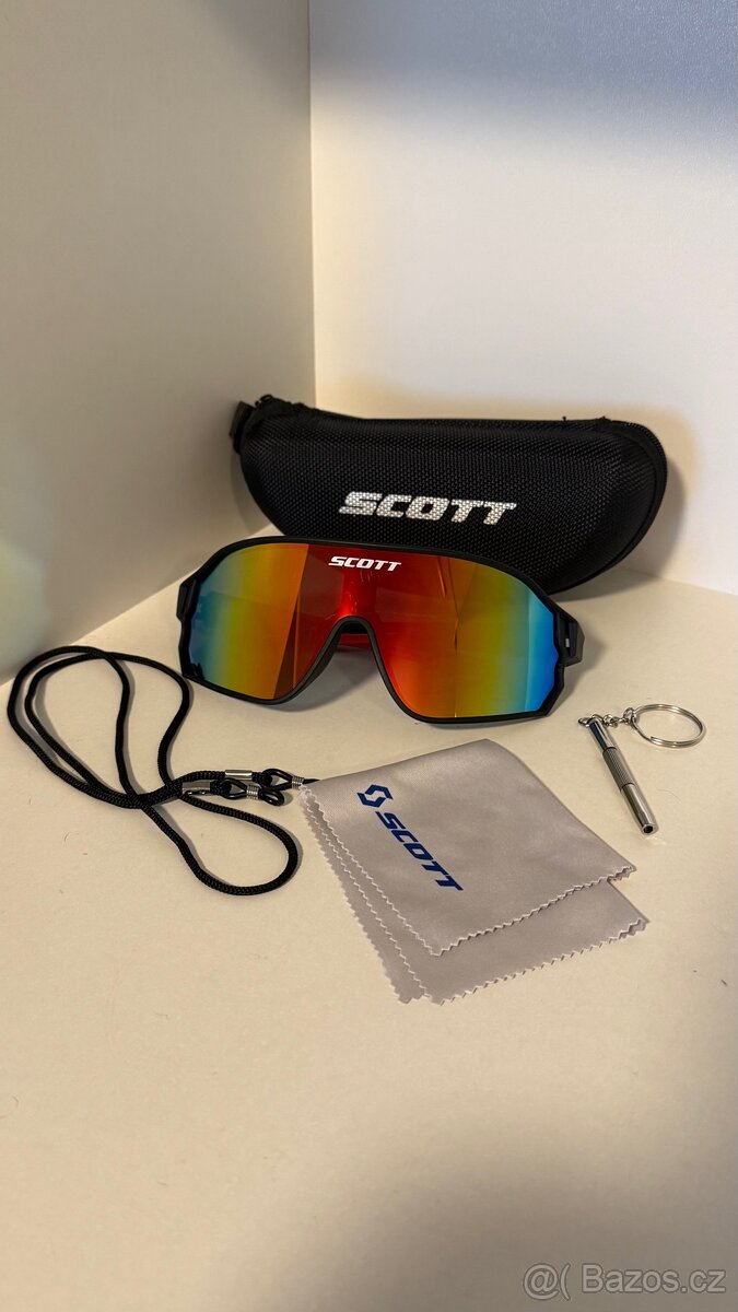 Sportovní sluneční brýle Scott - černo-červené