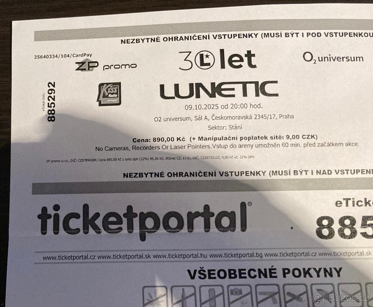 30 let LUNETIC, O2 Universum, 9.10.2025