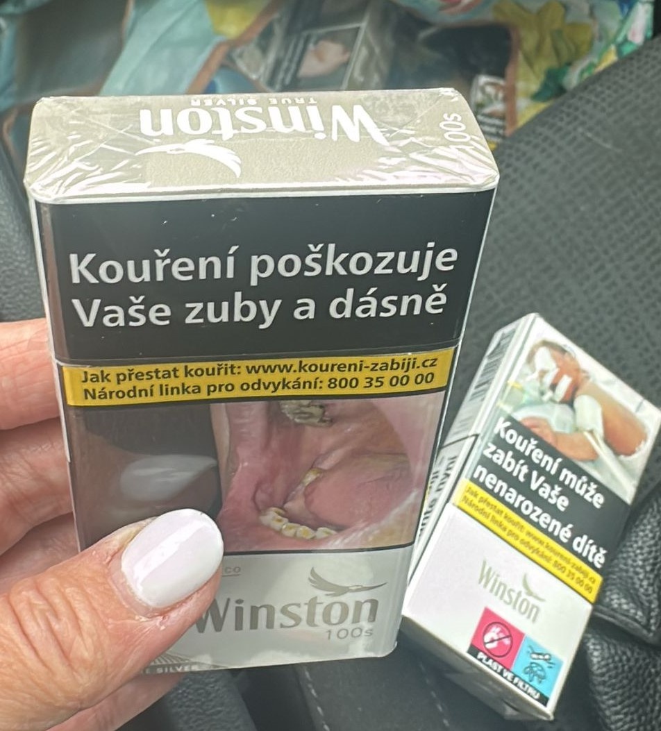 Cigarety Winston stříbrné dlouhé