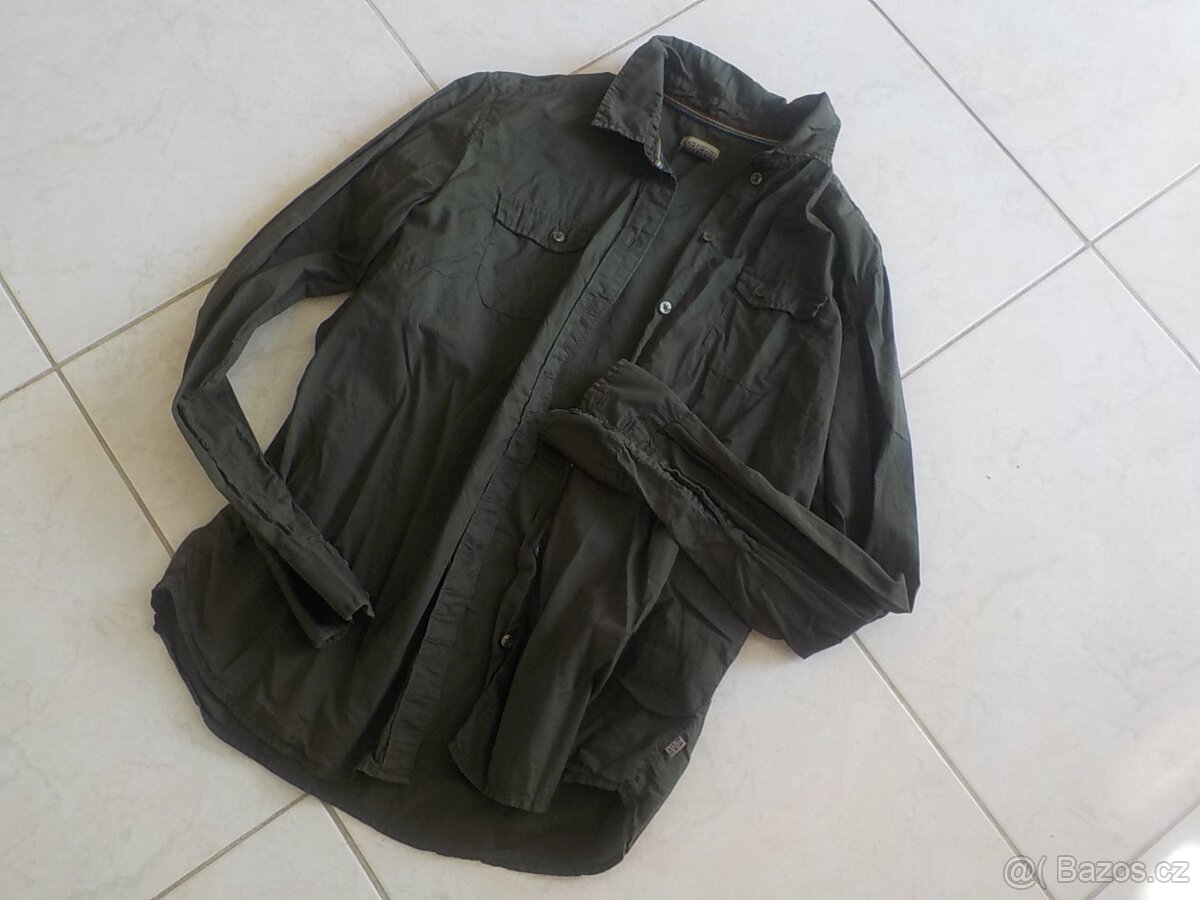 Napapijri nadherna tmave zelena košile vel M/L žena