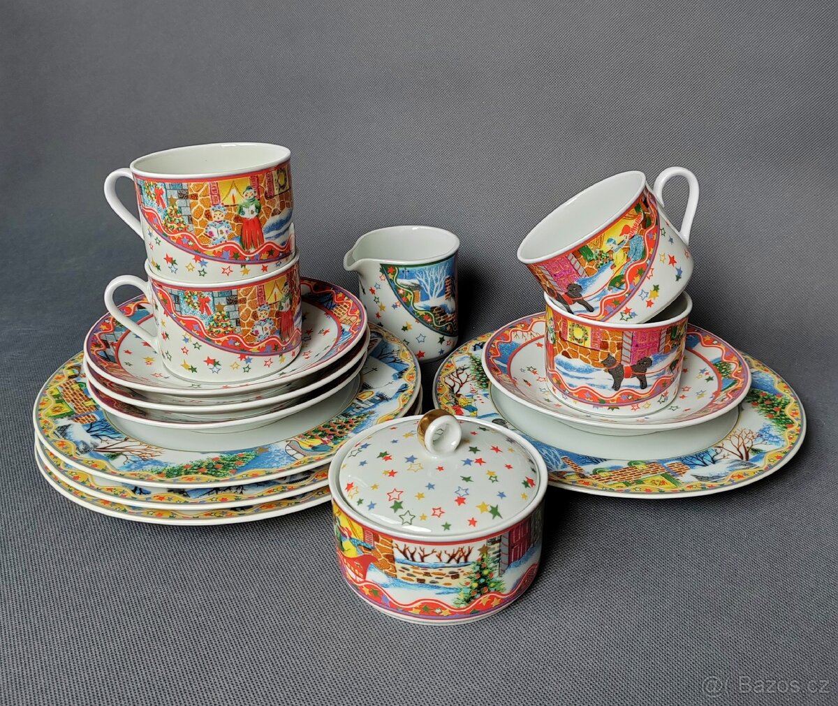 Vánoční porcelánová sada Eschenbach série "Jingle Bells"