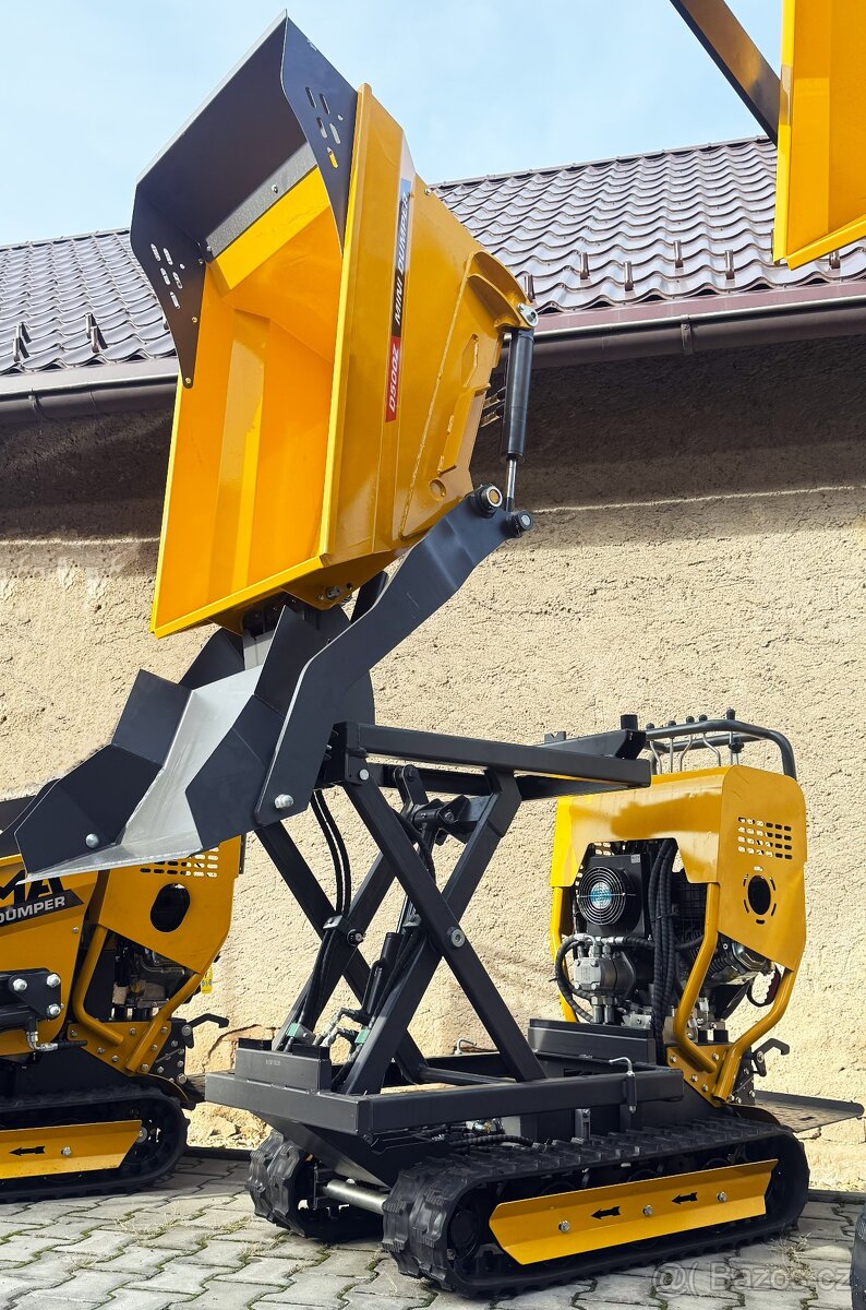 Pásový dumper 500 kg – zvedací korba, Briggs & Stratton 2mth