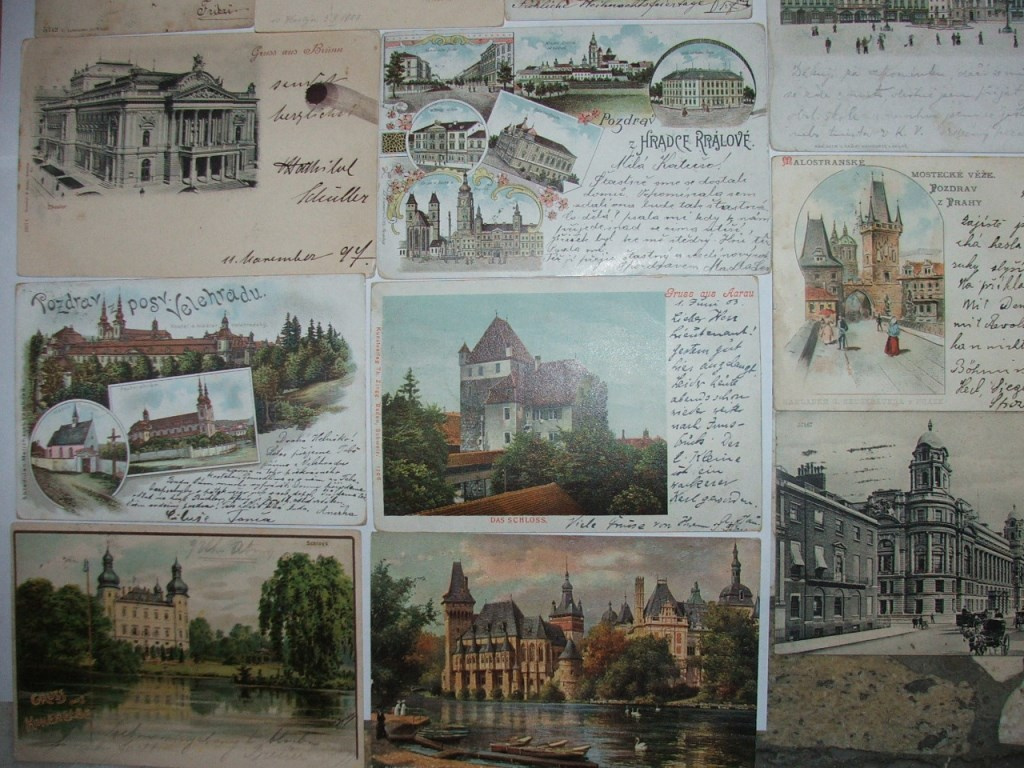 Pohlednice barevné i černobílé od roku 1895