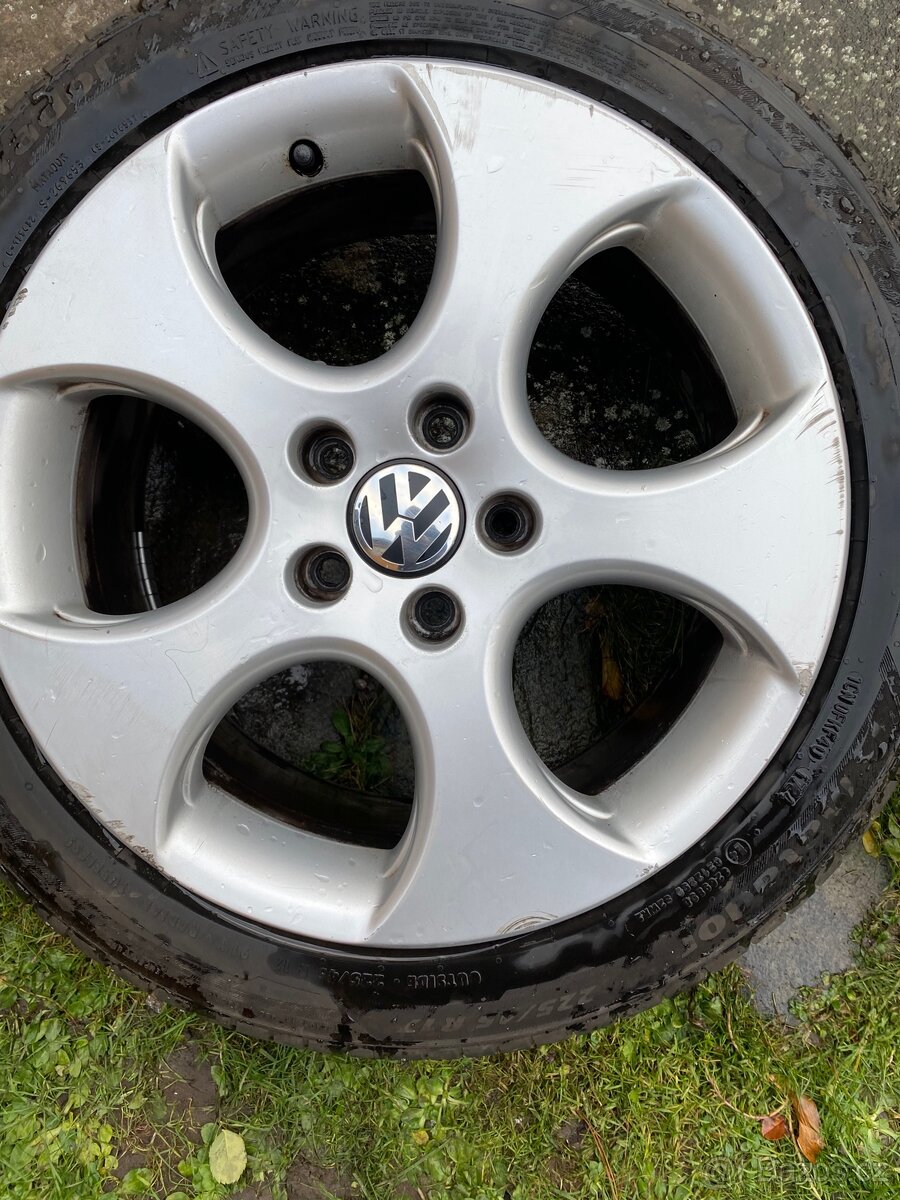 Alu disky + pneu 4ks Vw golf gti 7,5x17h2 et 51