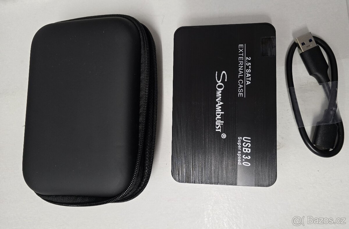 2.5 Externí 1Tb HDD, USB3 + přenosný box nový