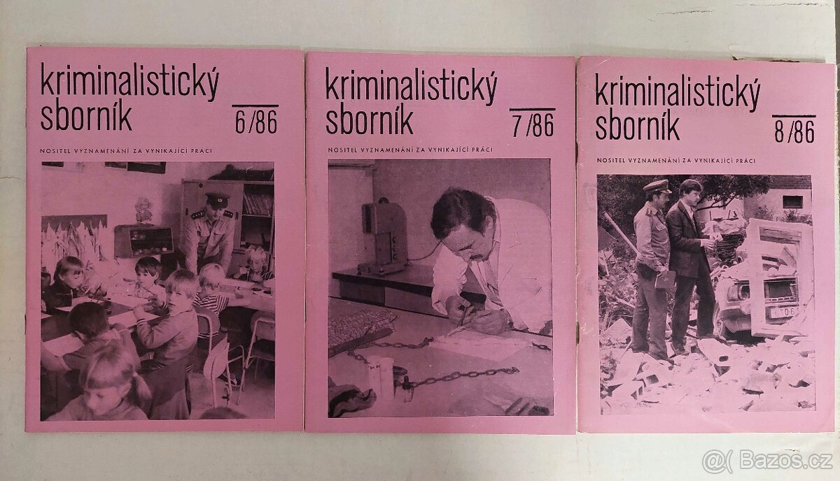 Kriminalistický sborník - ročník 1986 - 3 výtisky