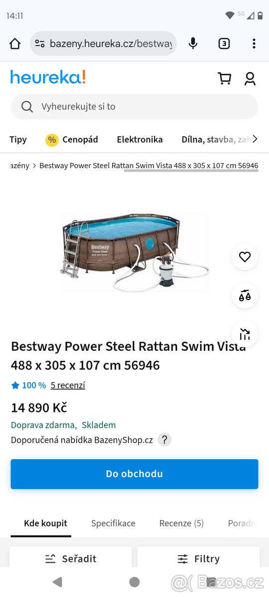 Bazén Bestway rattan