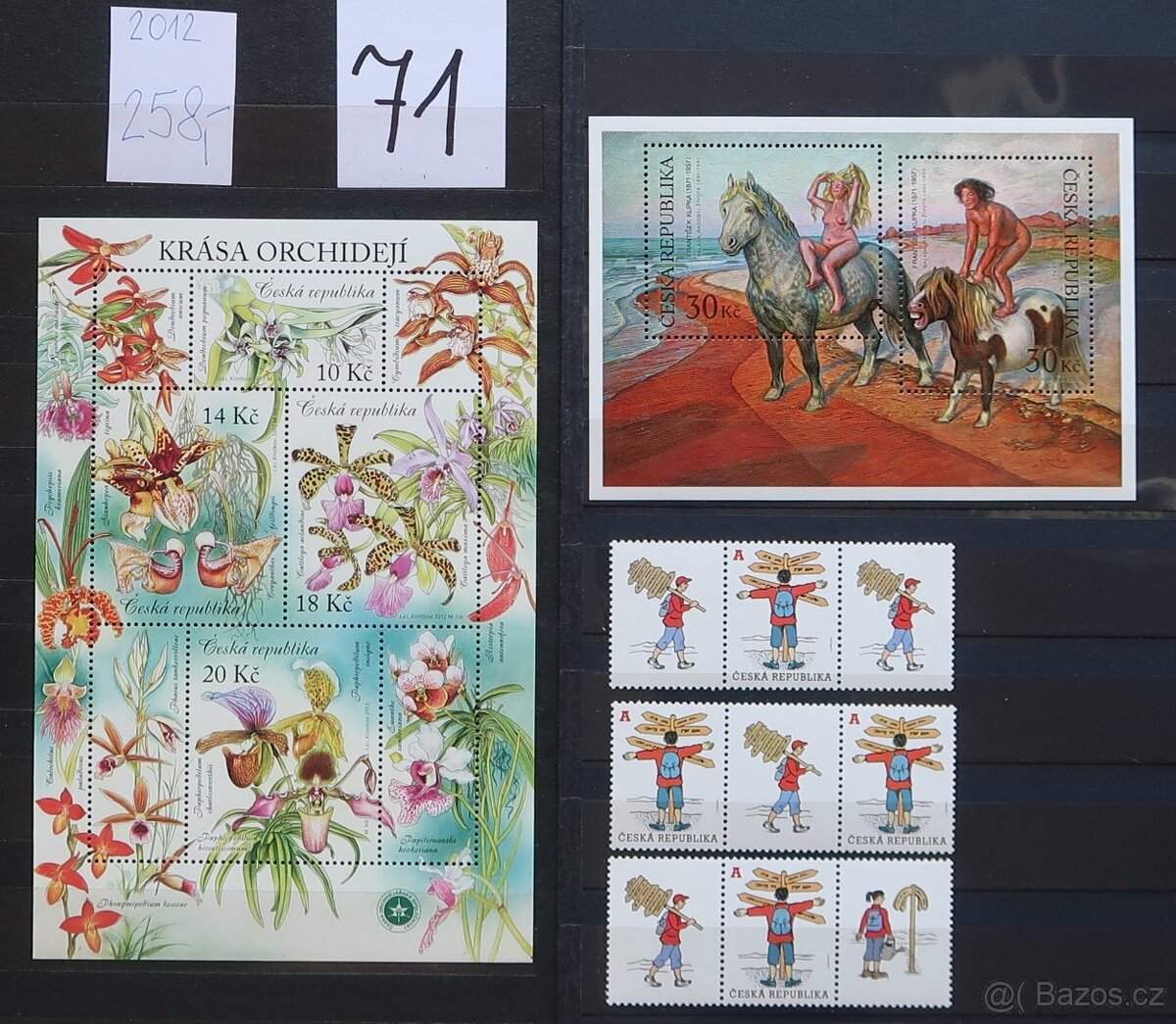 ČR – známky, aršíky, kupony… nepoužité za NOMINÁL