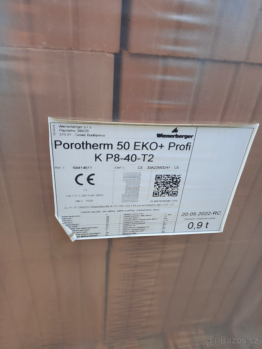 Porotherm 50 EKO+ Profi K P8-40-T2