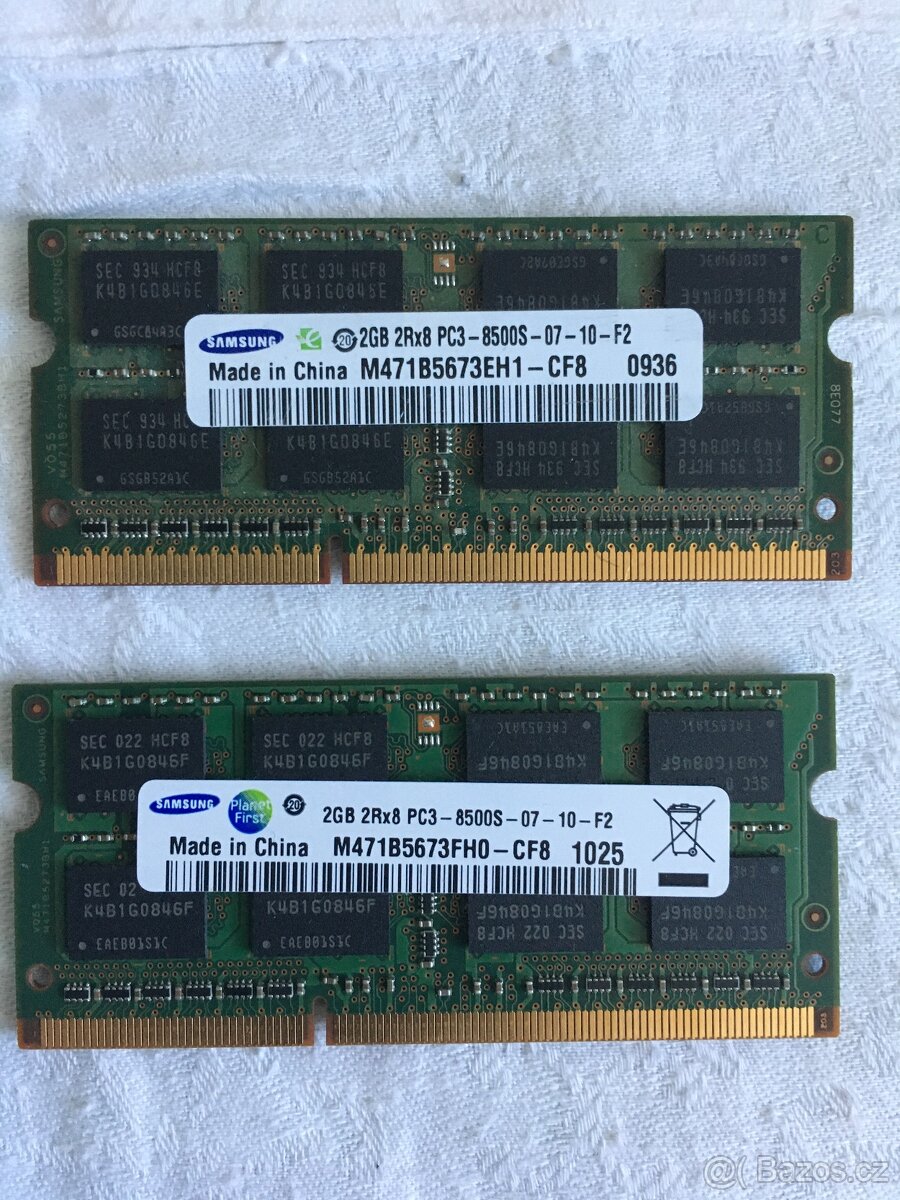 Prodam sodimm ram DDR3 2x2gb samsung