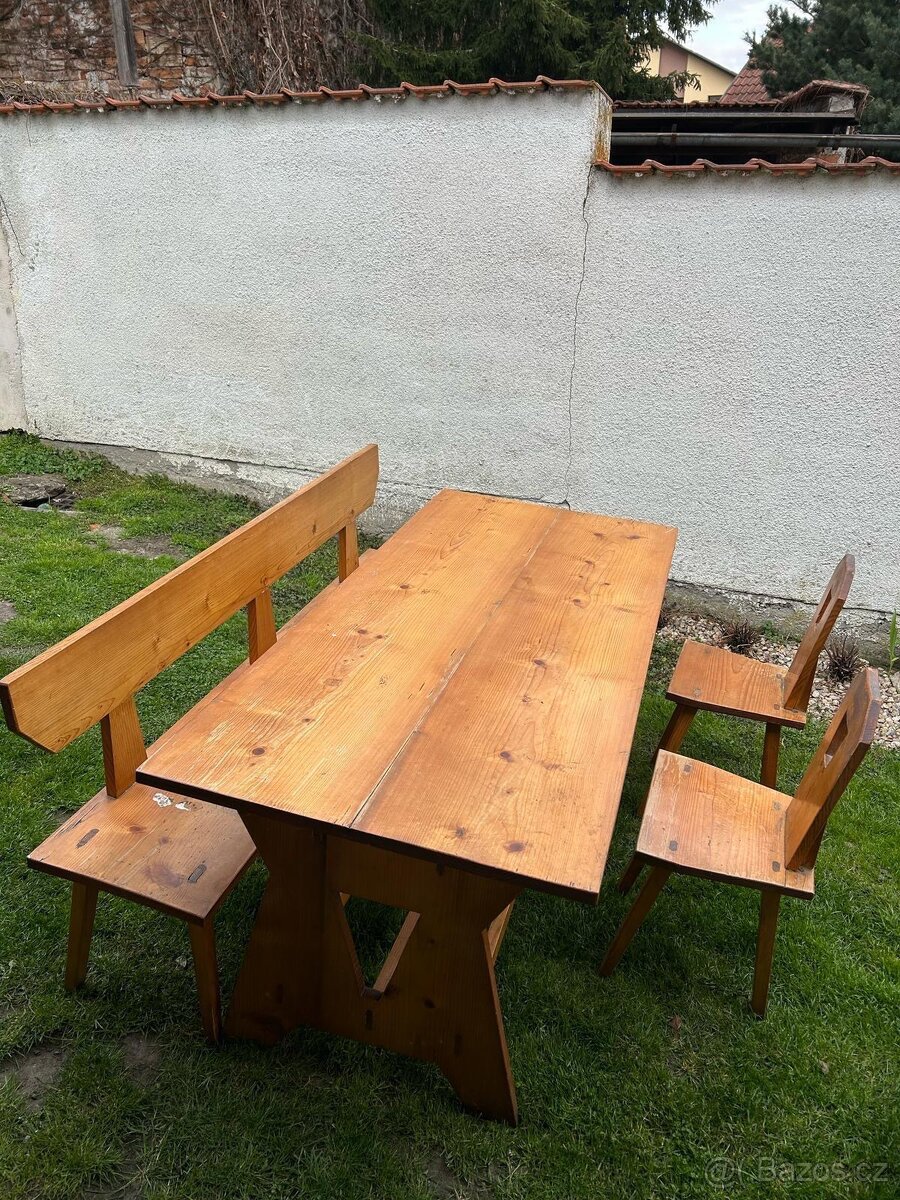 Dřevěný, nábytkový set