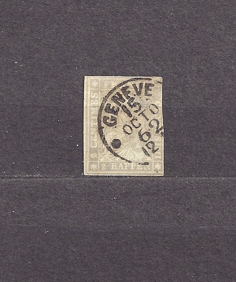 Švýcarsko 1862 raz. Mi 19 Sedící Helvetia 2 Rp.
