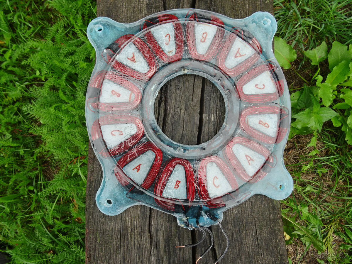 Stator pro axiální generátor 1-2,5kw/300RPM