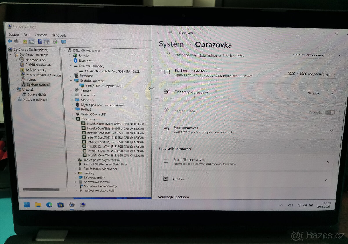 Dell latitude E5300 2v1, i5 8365U, 128 M.2 SSD,8 GBram,Win11