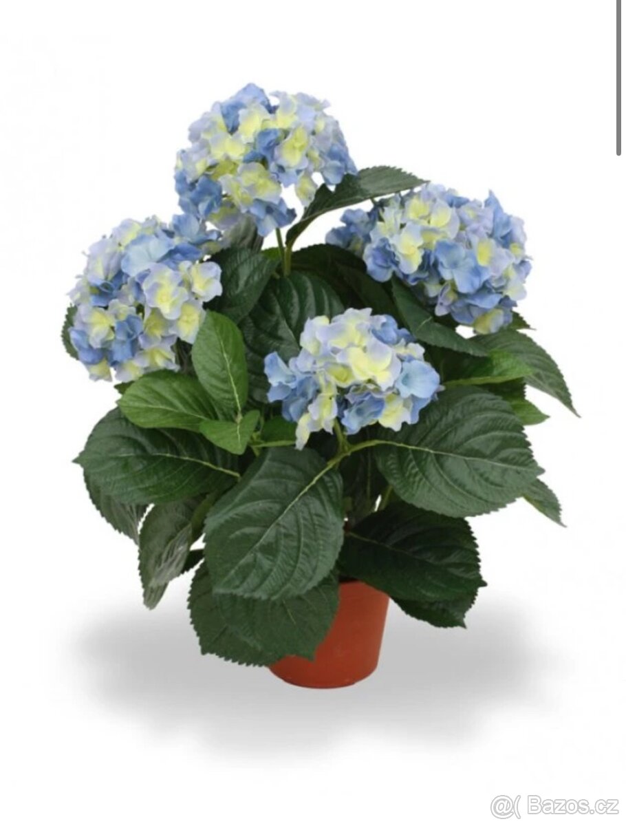 Umělá rostlina Hortenzie v květináči (45cm)