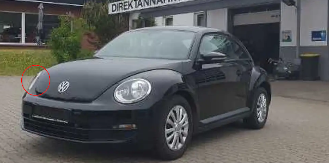 VW Beetle 5C1 r.v. 2012 světlo strana spolujezdce