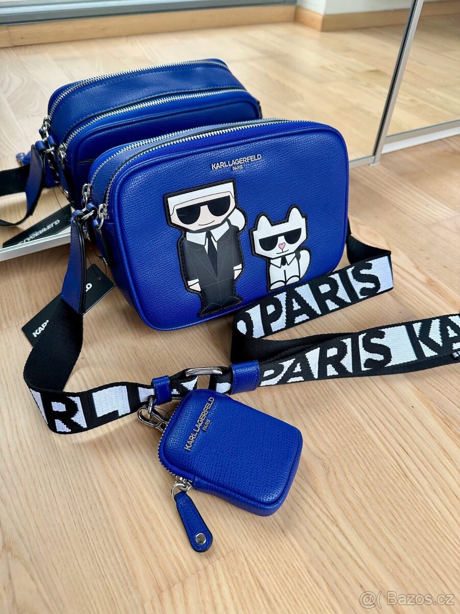 MODRÁ CROSSBODY KABELKA KARL LAGERFELD