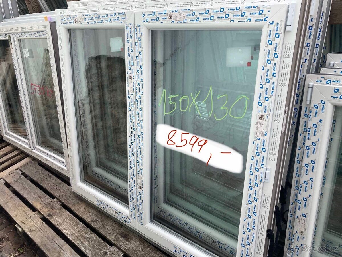Prodám plastové okno 150x130 dvoukřídlé