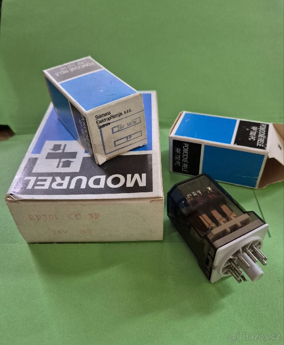2x Relé RP700PC 24VAC a MODUREL RP701 KC 3P