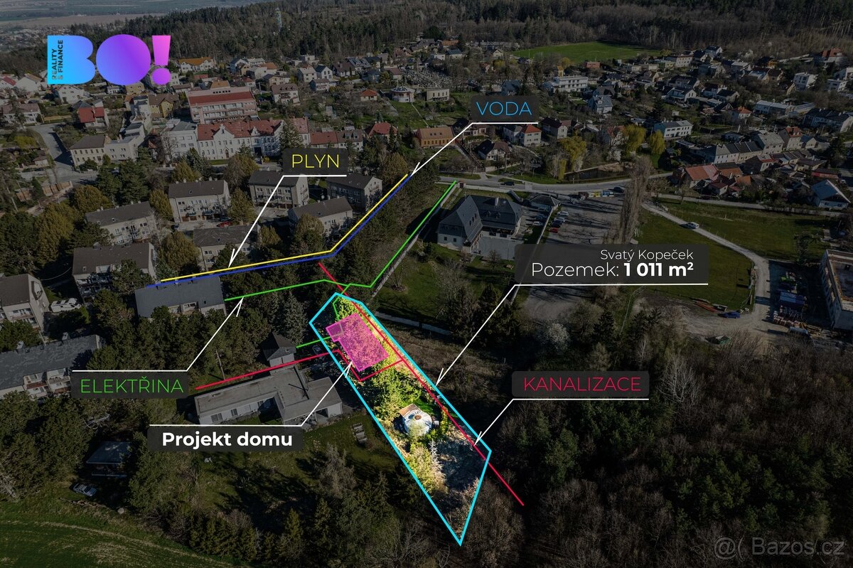 Prodej stavební parcely se schváleným projektem rodinného do