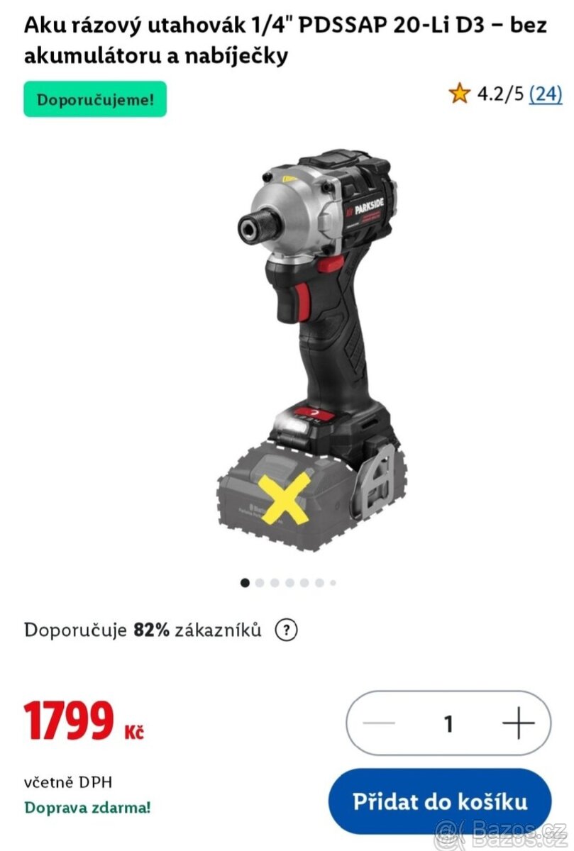 Rázový utahovák PDSSAP parkside performance 1/4