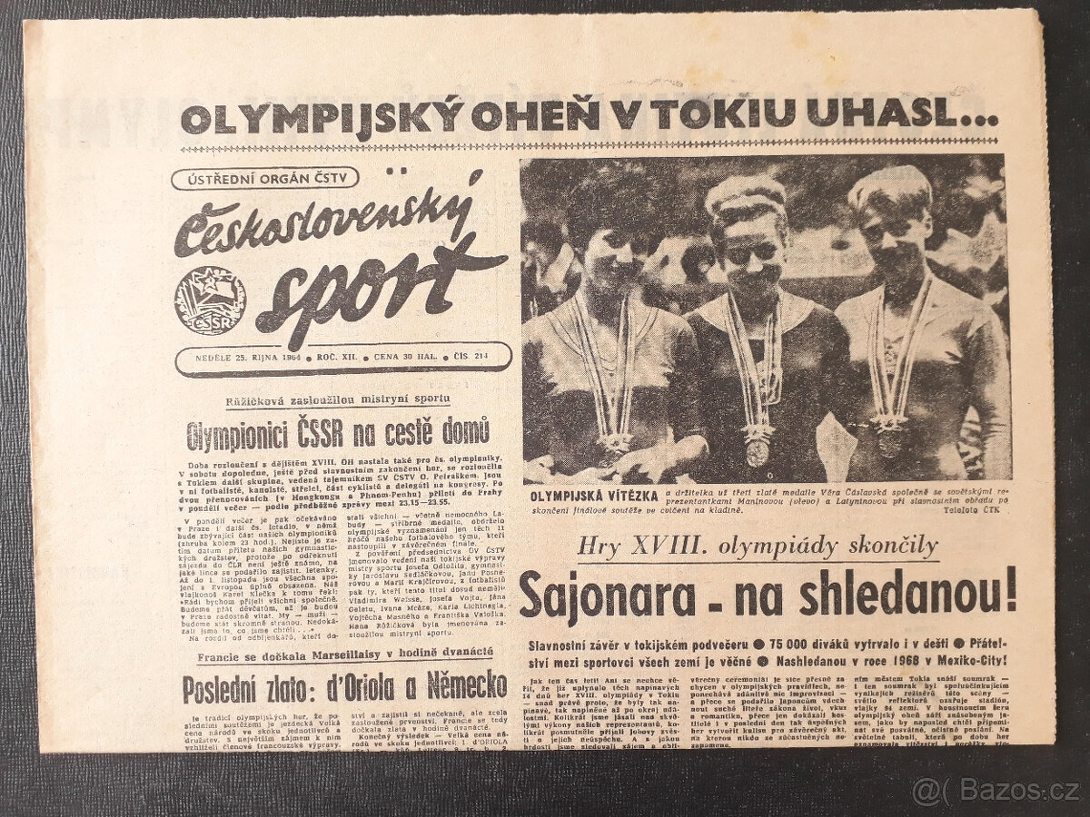 Československý sport 25. 10. 1964