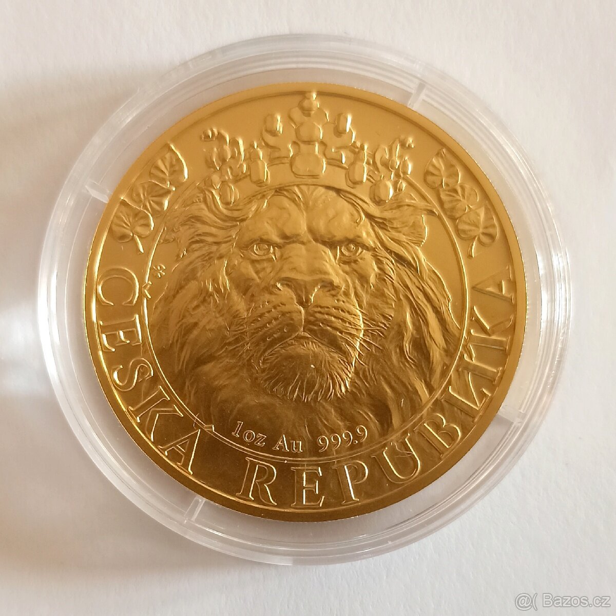 Zlatá uncová investiční mince Český lev 2022
