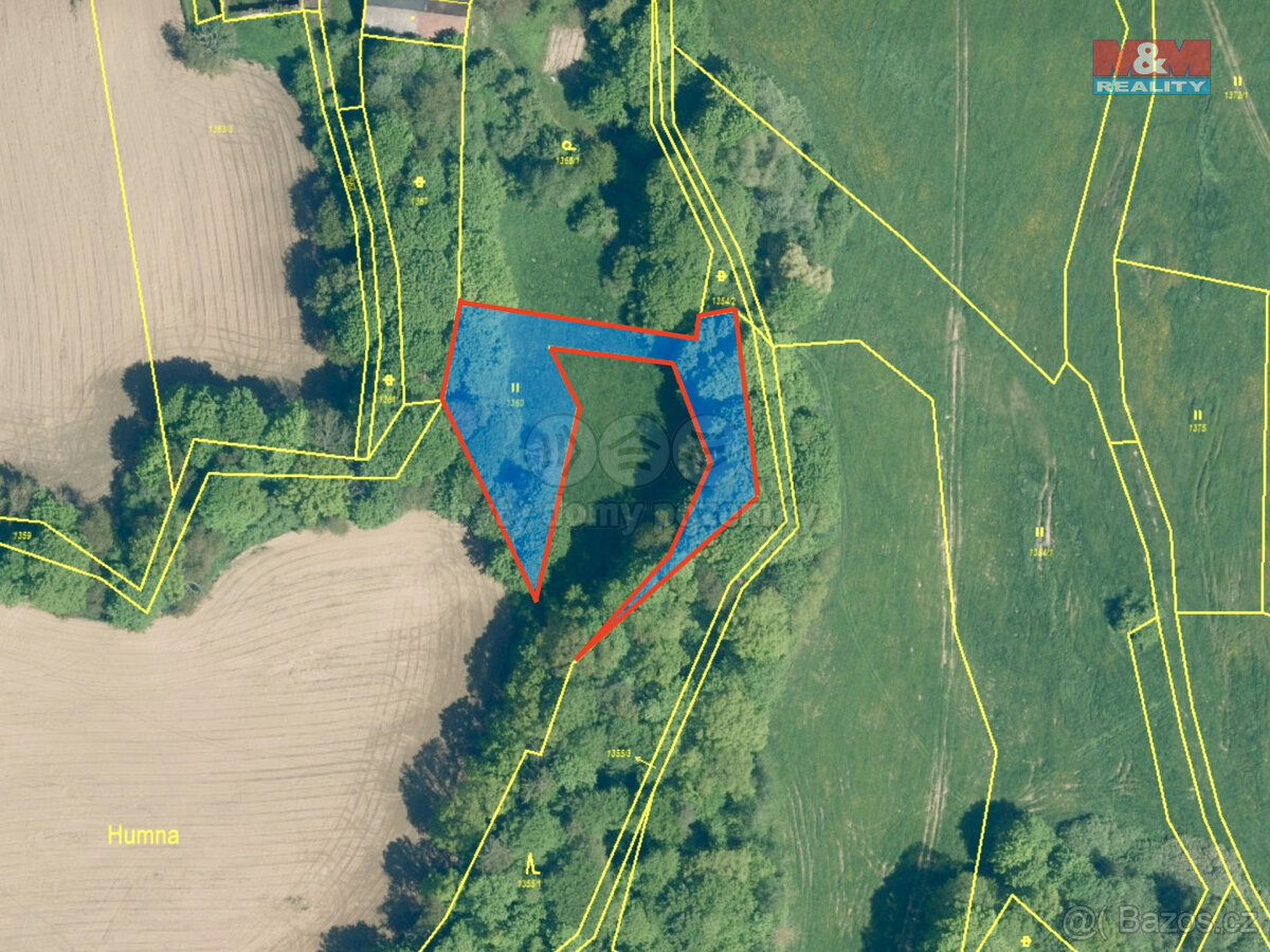 Prodej louky, 1834 m², Vlksice