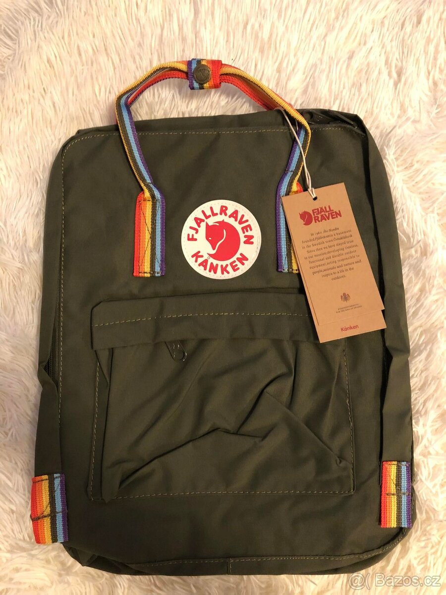 Batohy Fjällräven Kanken zelený rainbow