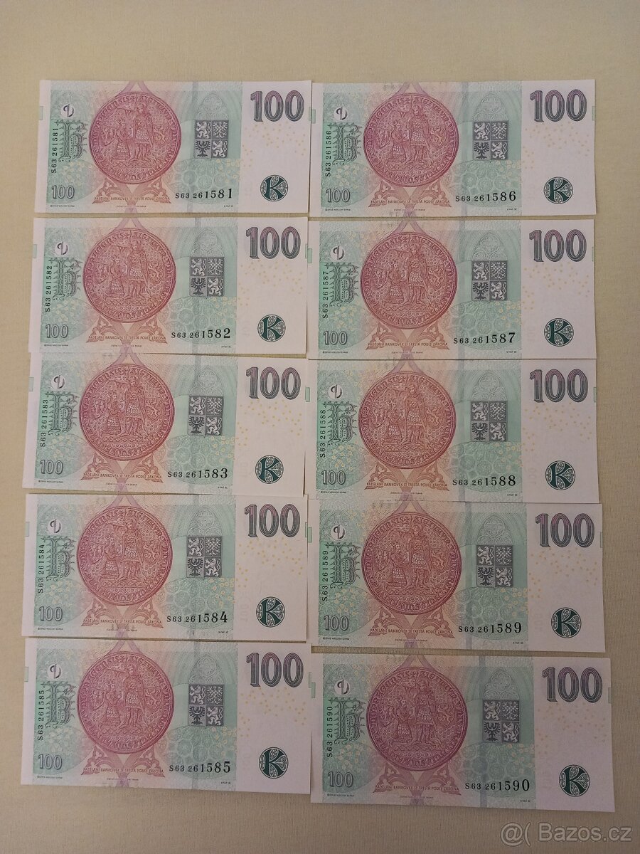 Nové bankovky hodnoty 100 Kč, r. 2018.