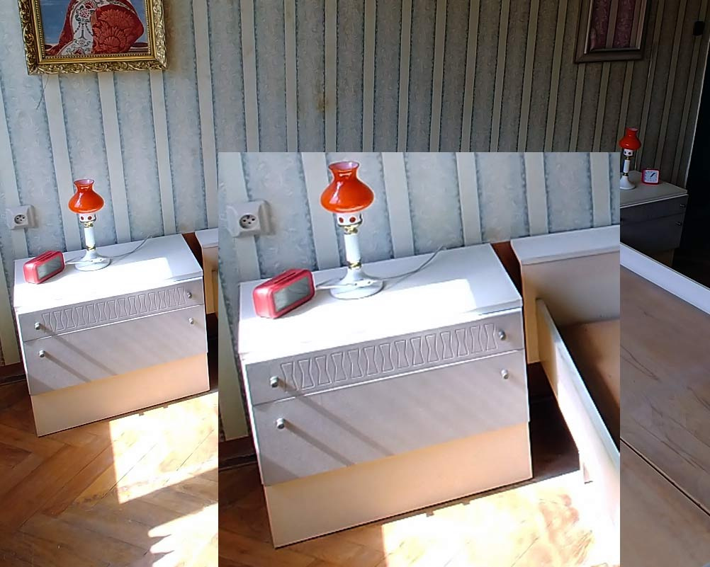 Krásné retro noční stolky 60. léta koženkový povrch