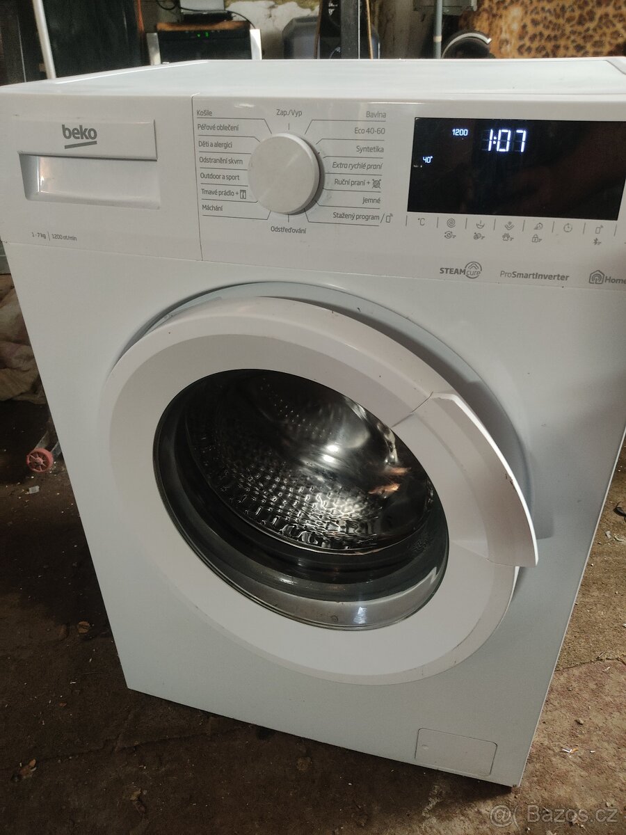 parní smart  pračka Beko,7kg,1200 ot.A+++