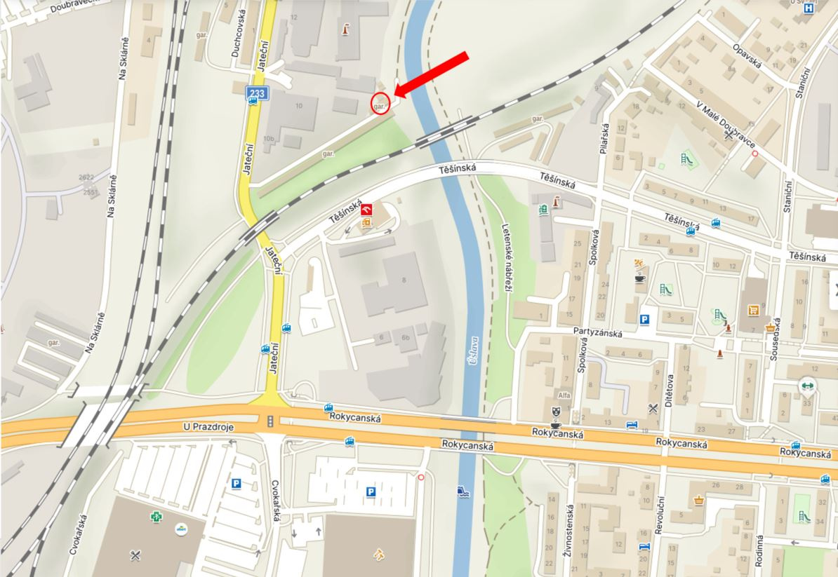 Pronájem garáže Plzeň Jateční ( za železničním mostem )